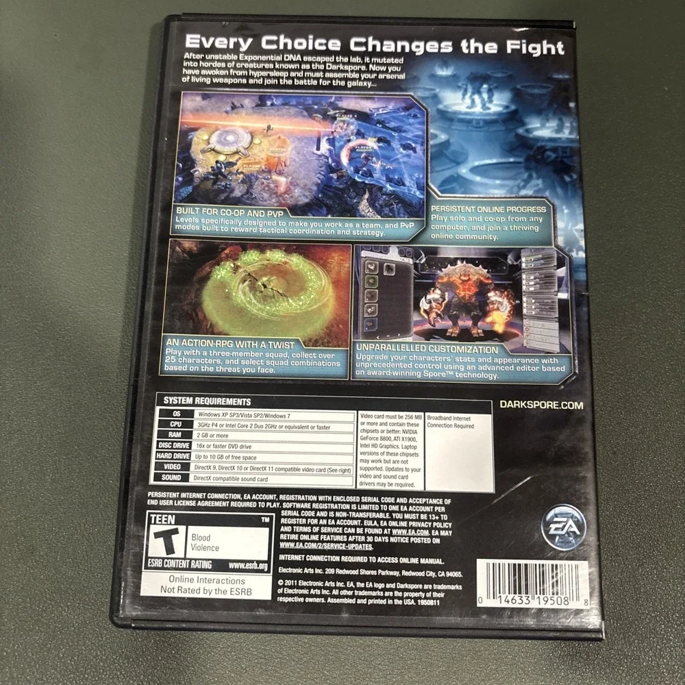 Darkspore Limited Edition 2011 PC Video Game Windows Maxis EA